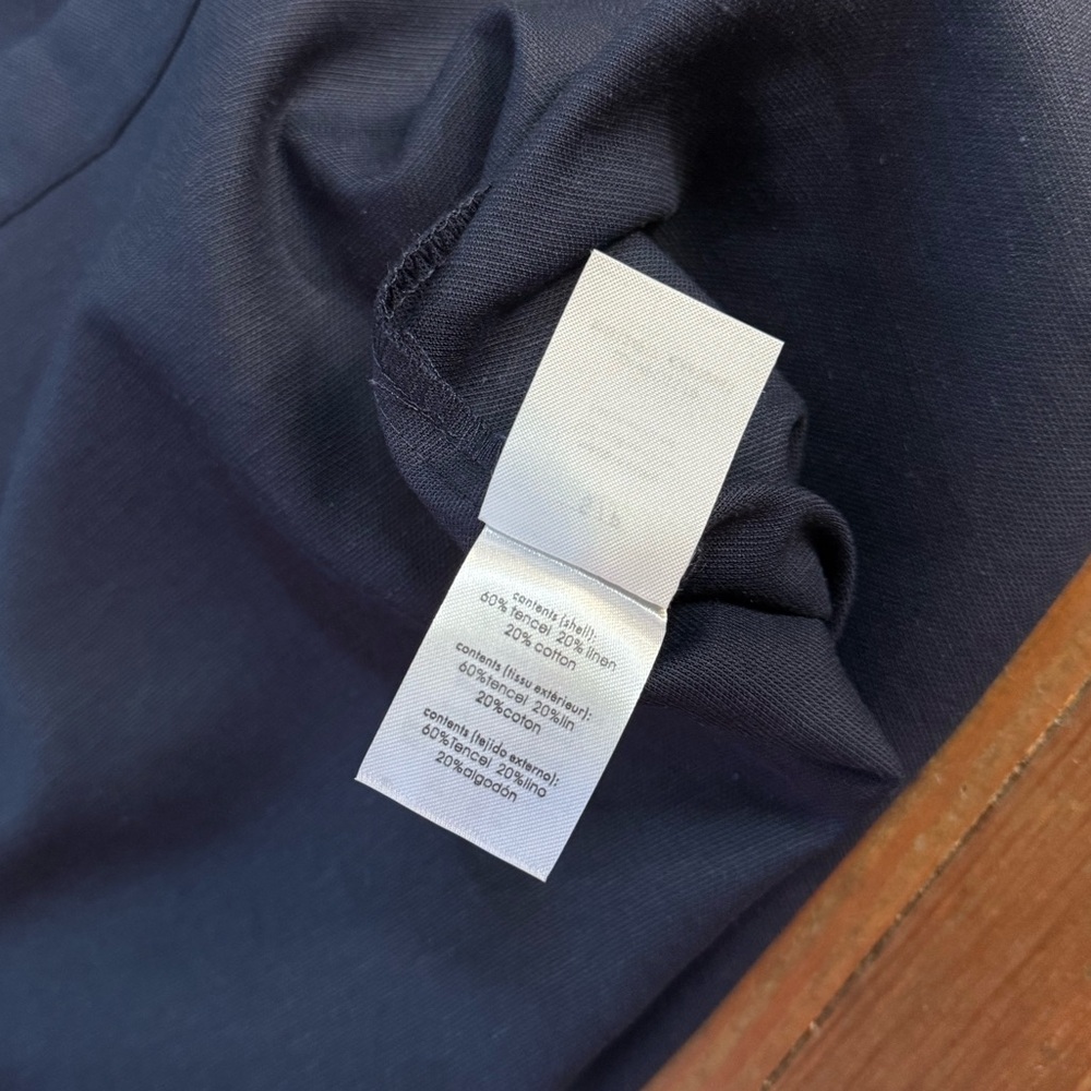 NWT Rachel Parcell Midi Column Linen Blend Dress in Navy ~ Size Small 💛🍄 - Picture 8 of 8